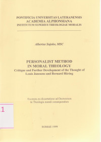 Image of Personalist Method in Moral Theology