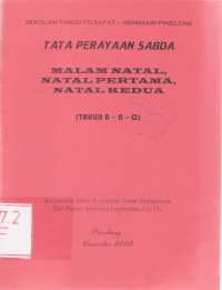 Image of Tata Perayaan Sabda Malam Natal, Natal Pertama, Natal Kedua